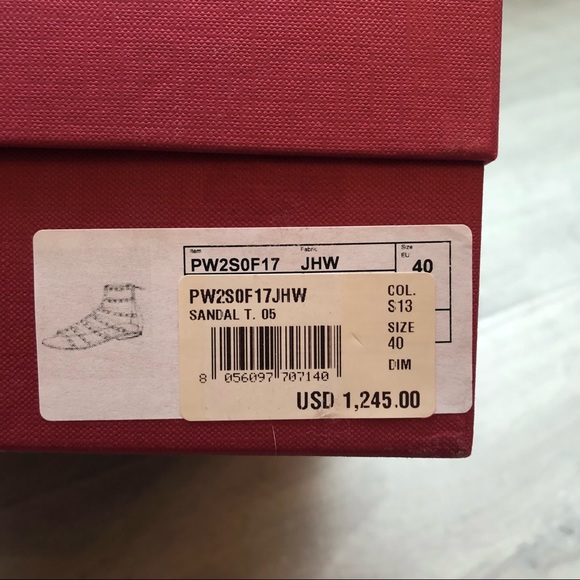 Valentino Silver Rockstud Gladiator Sandals Sz40 - Picture 11 of 11